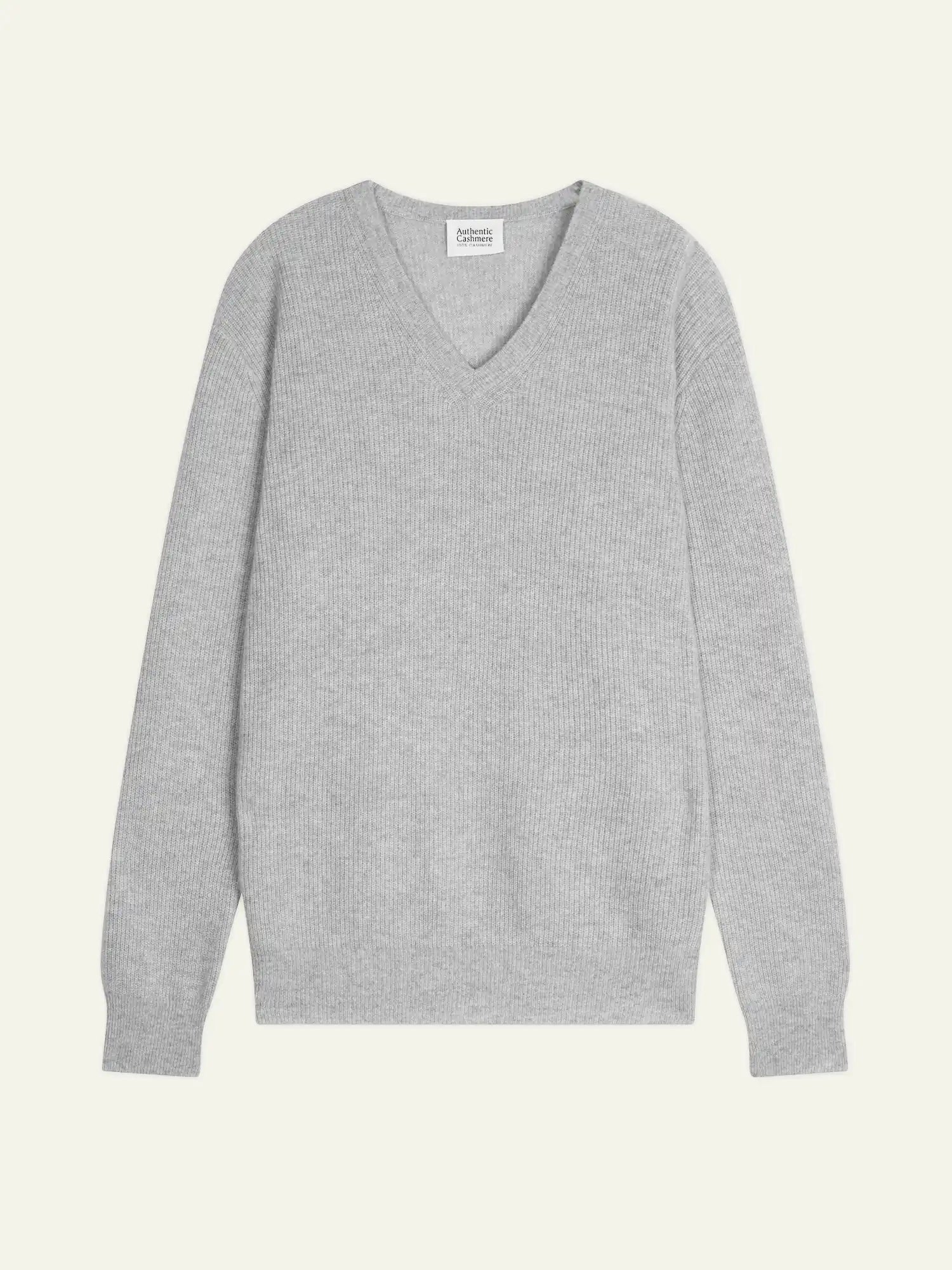 JARDON pullover v-ausschnitt hellgrau meliert