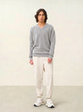 JARDON sweater v-neck light heather grey