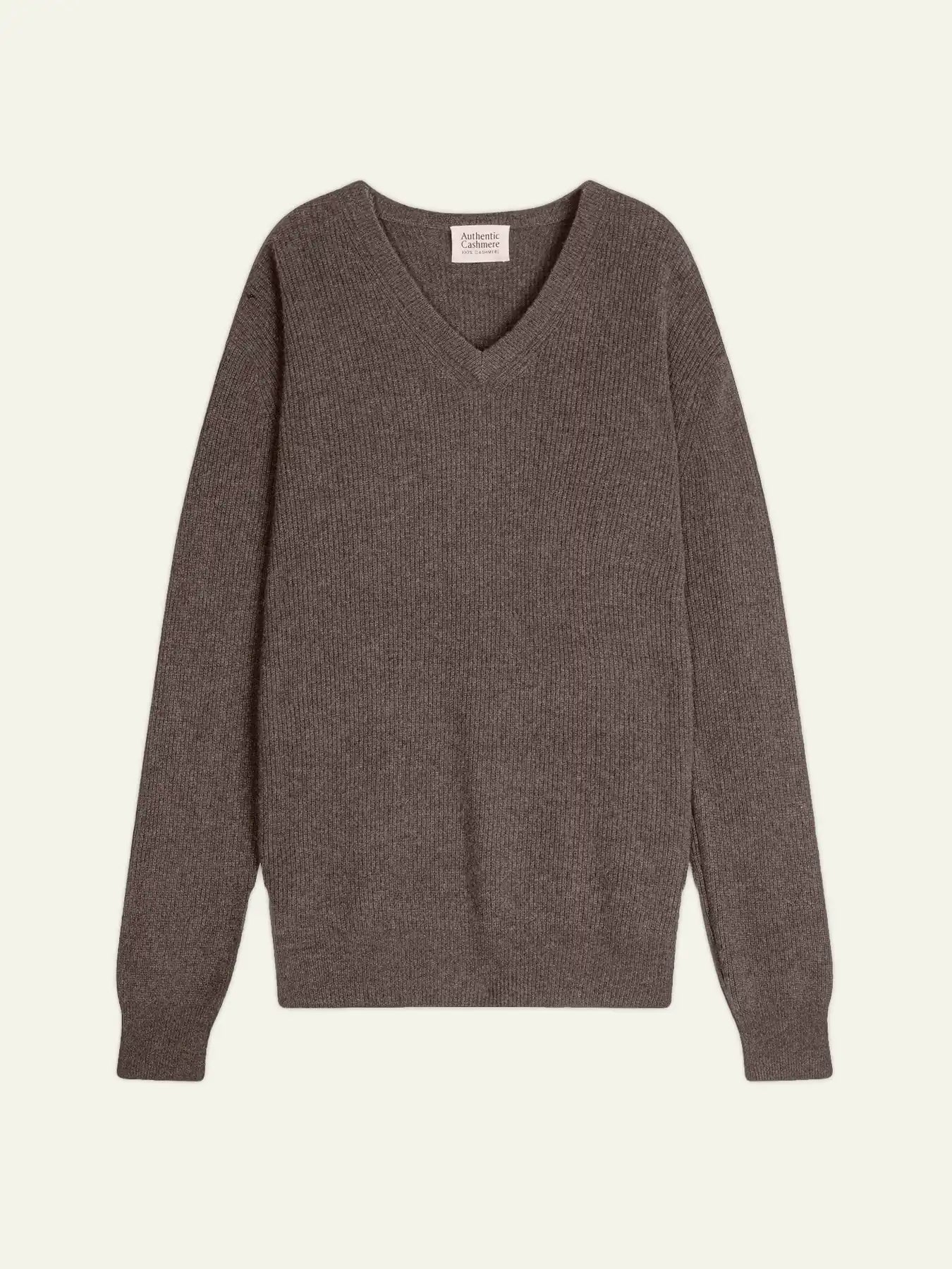 JARDON pullover v-ausschnitt taupe meliert
