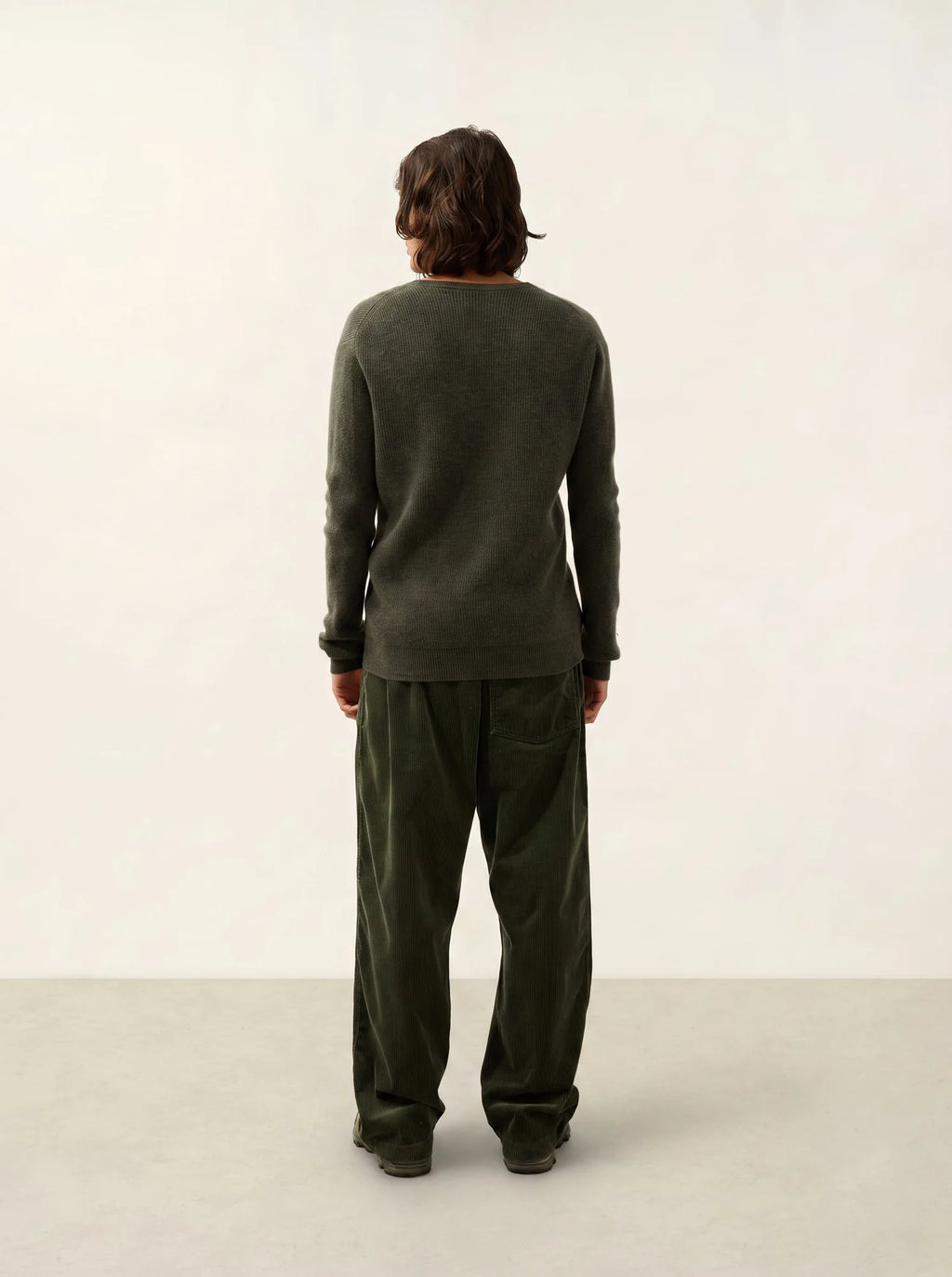 JARDON sweater v-neck heather khaki