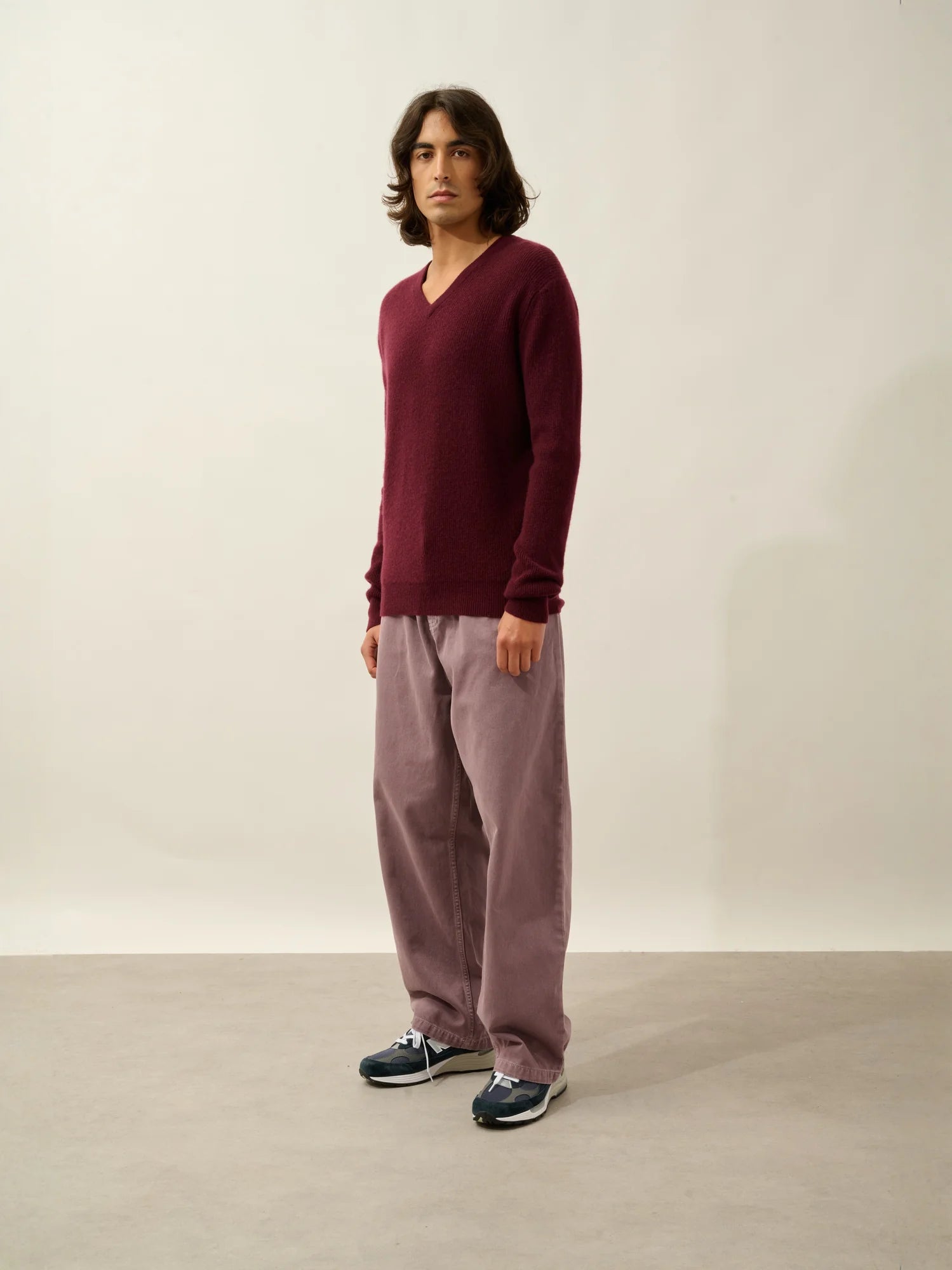 JARDON pullover v-ausschnitt brombeere