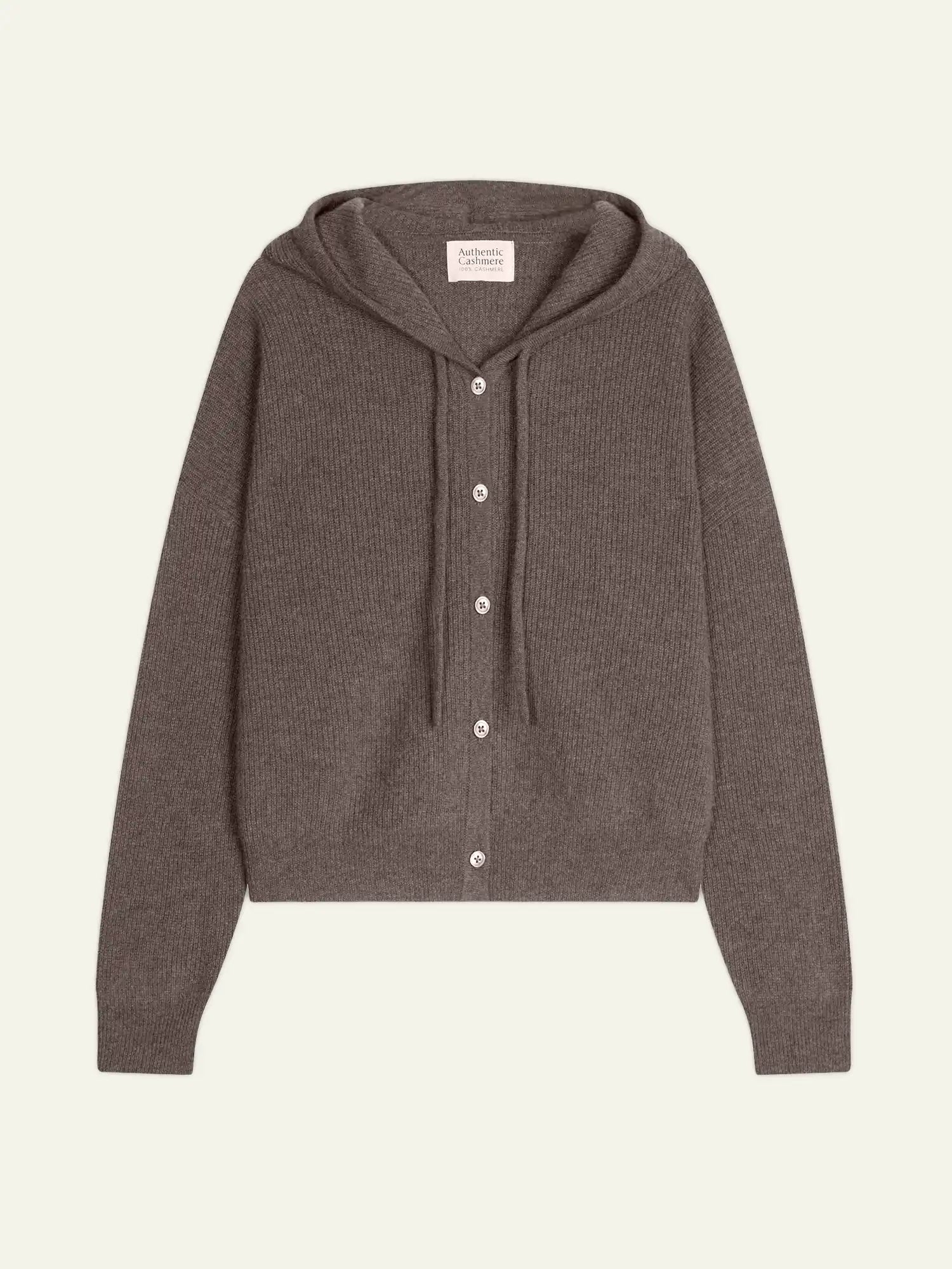 ELARA cardigan capuche taupe chiné