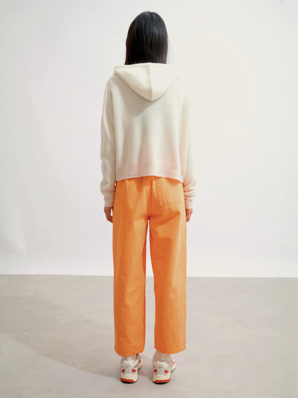 ELARA strickjacke mit kapuze elfenbein