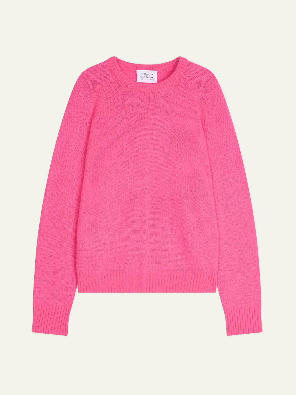 LORENA pullover rundhalsausschnitt 4-fädig rosa neon