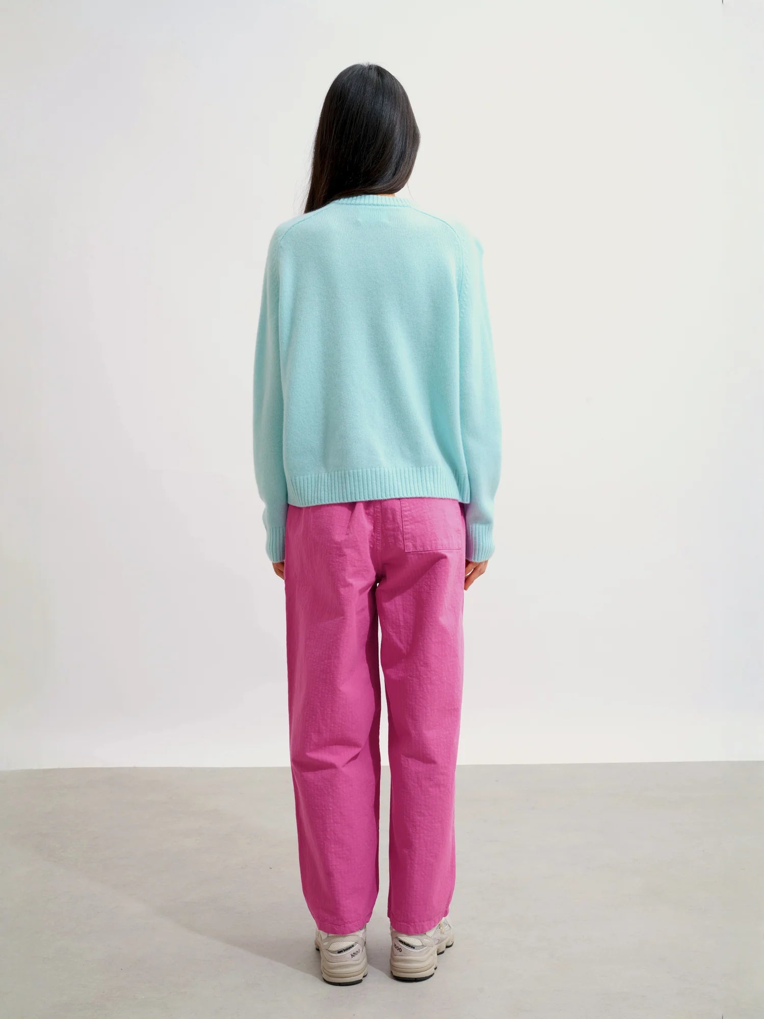 LORENA sweater crew neck 4 ply water green