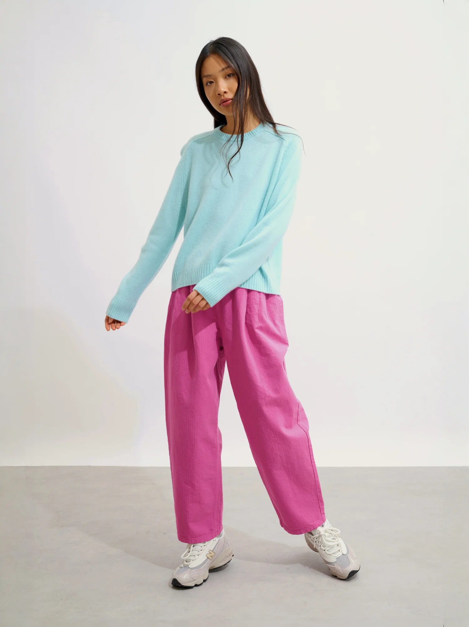 LORENA sweater crew neck 4 ply water green