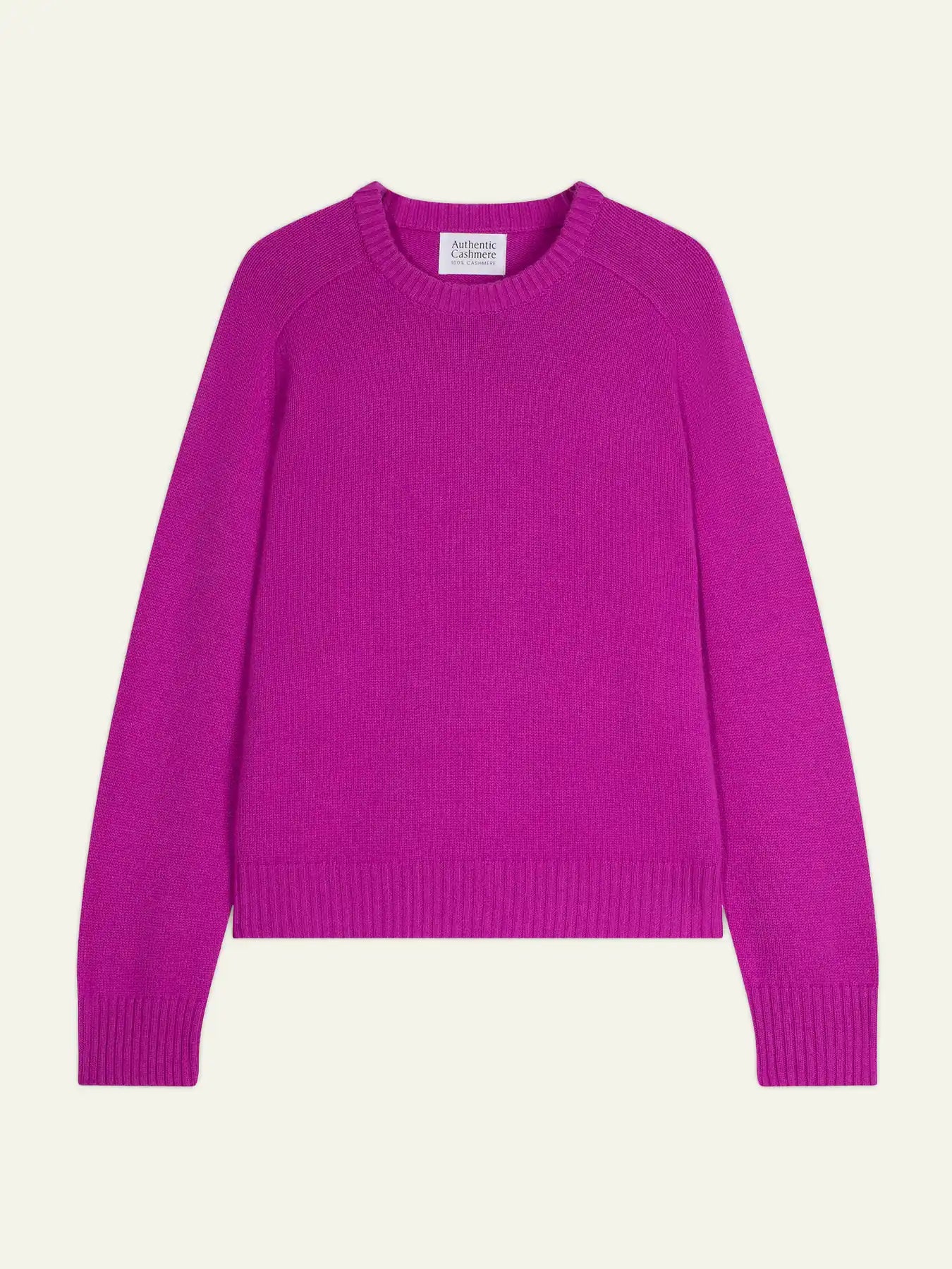 LORENA sweater crew neck 4 ply neon purple