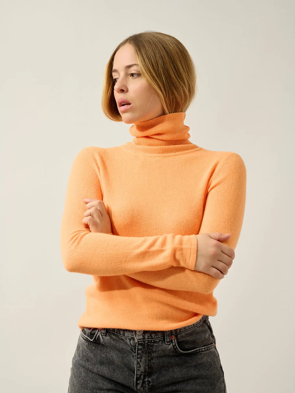 BISE pullover rollkragen clementine