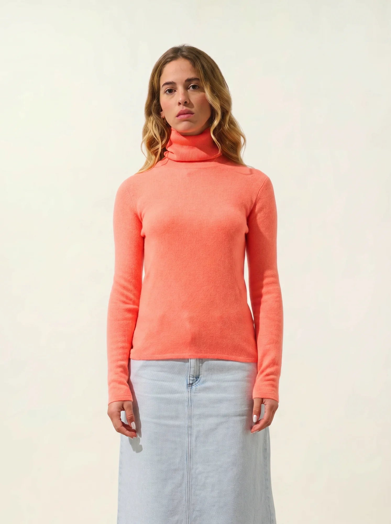 BISE pullover rollkragen zitrus