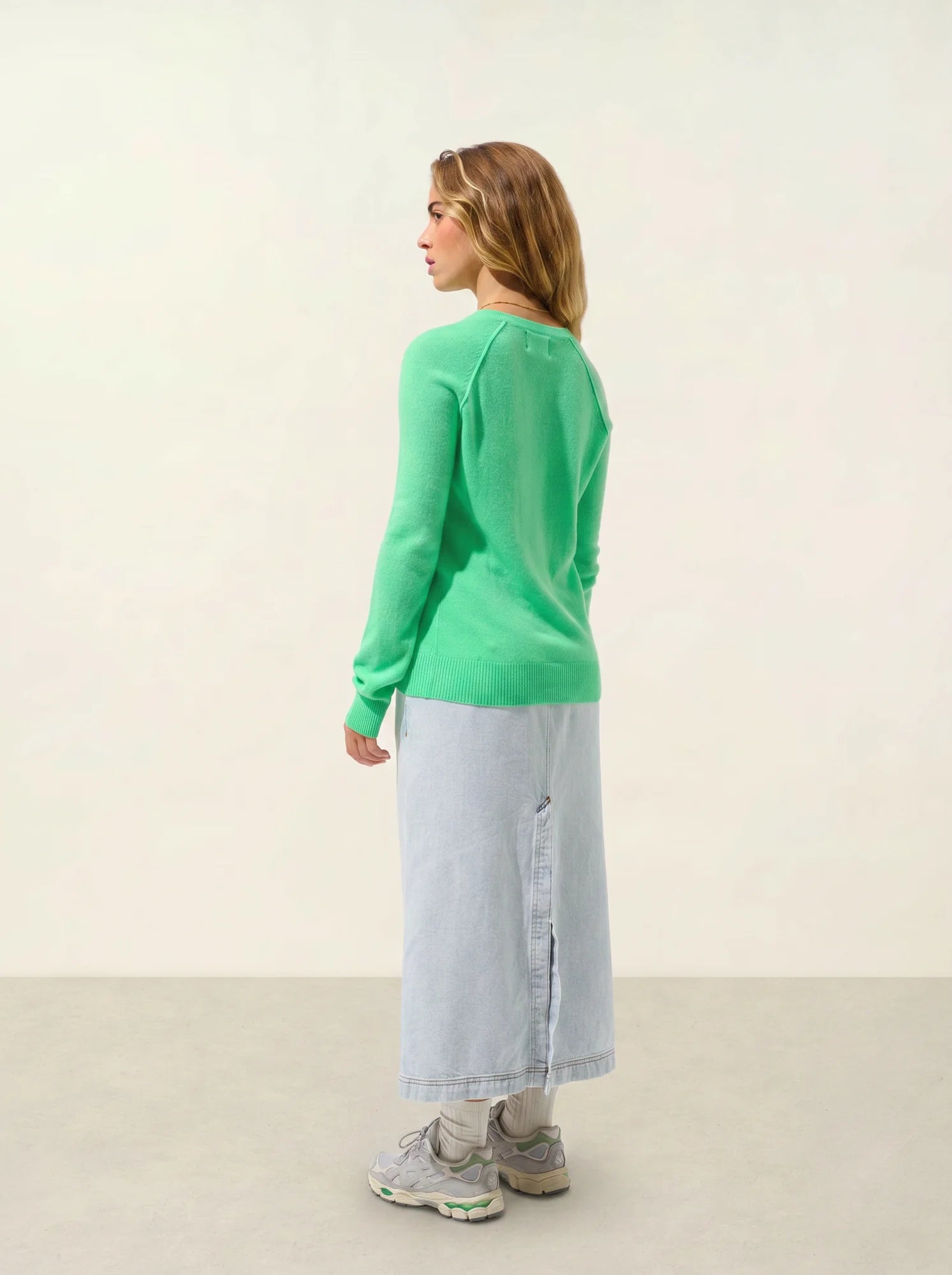 ETRET Pullover Rundhalsausschnitt Kaktusgrün