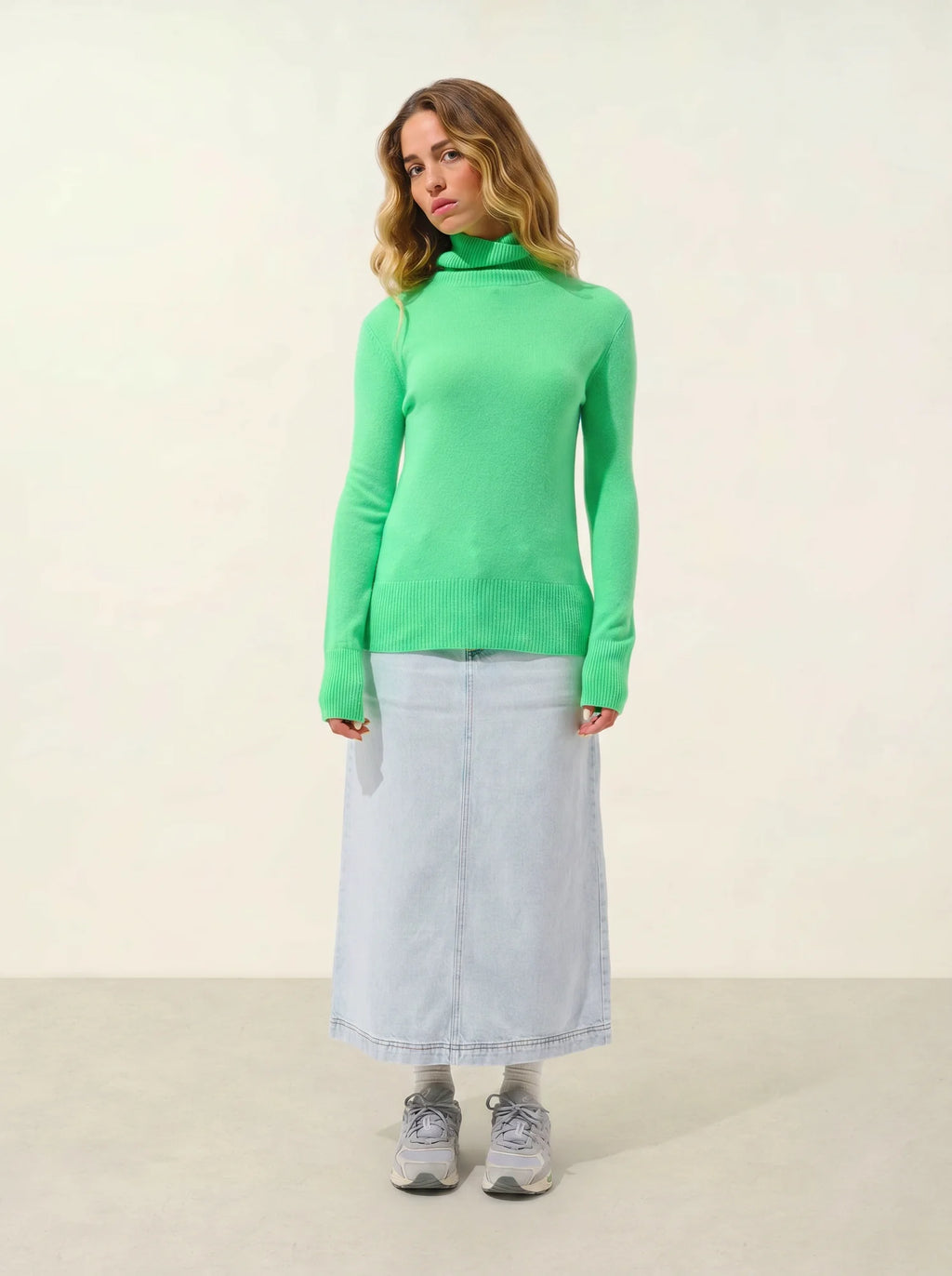 FORNET Pullover Rollkragen Kaktusgrün