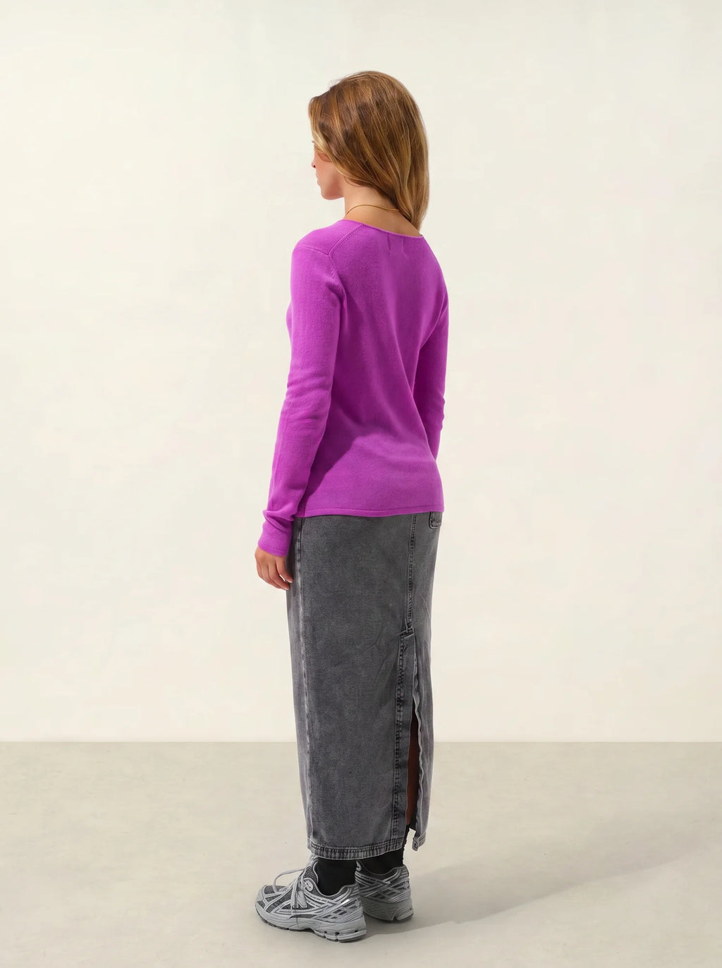 GALISE pullover v-ausschnitt violett