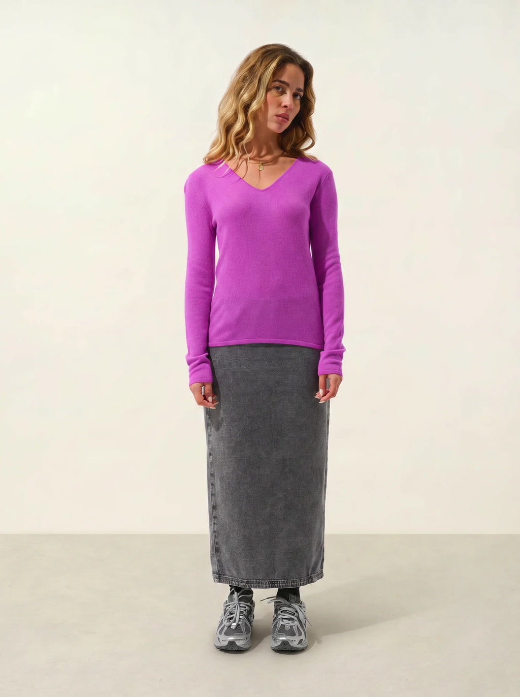GALISE pullover v-ausschnitt violett
