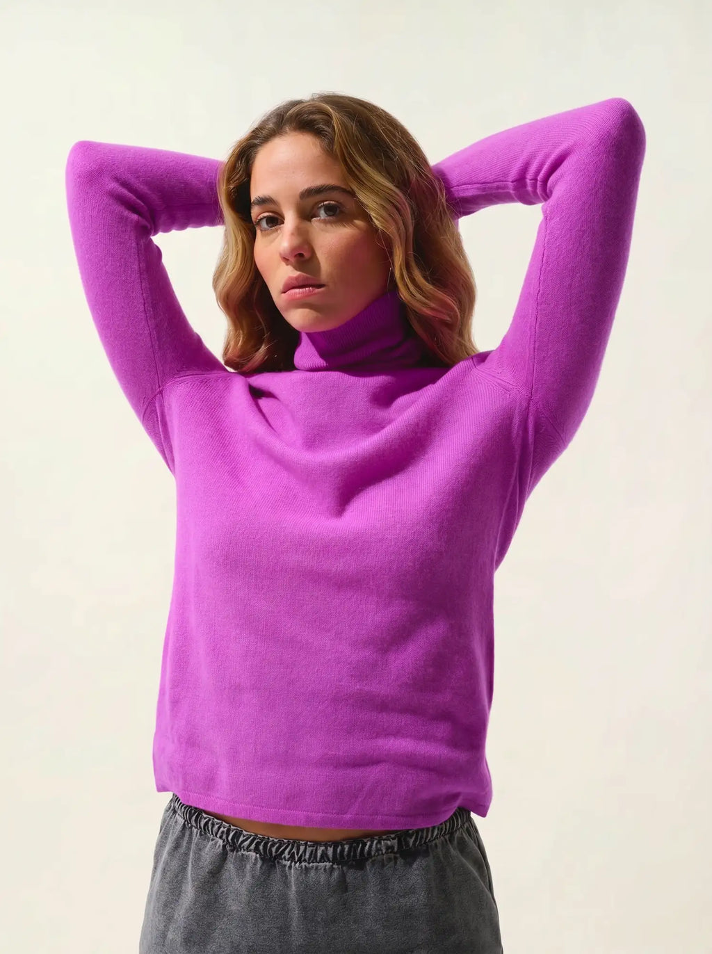 BISE Pullover Rollkragen Violett