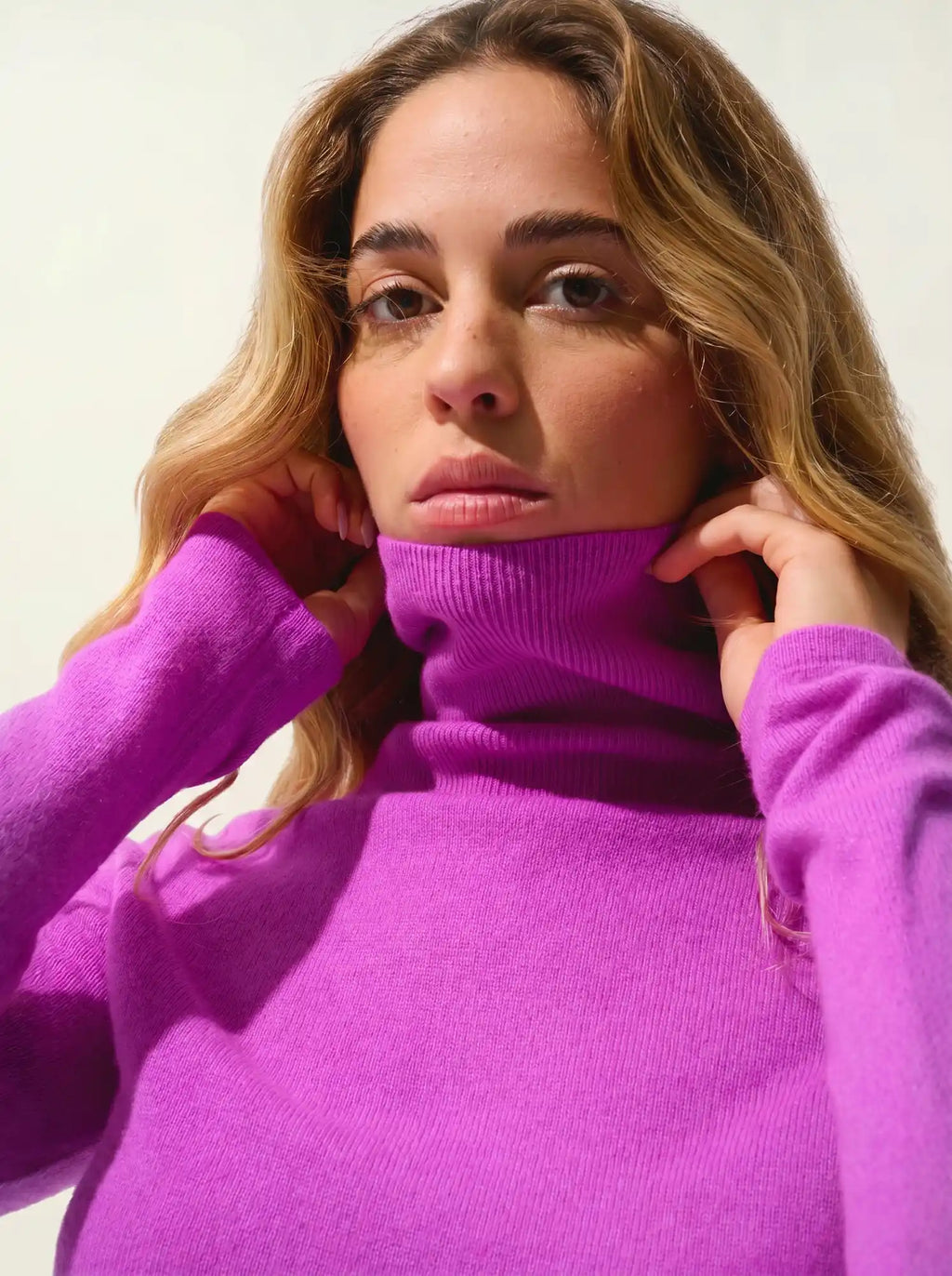 BISE Pullover Rollkragen Violett