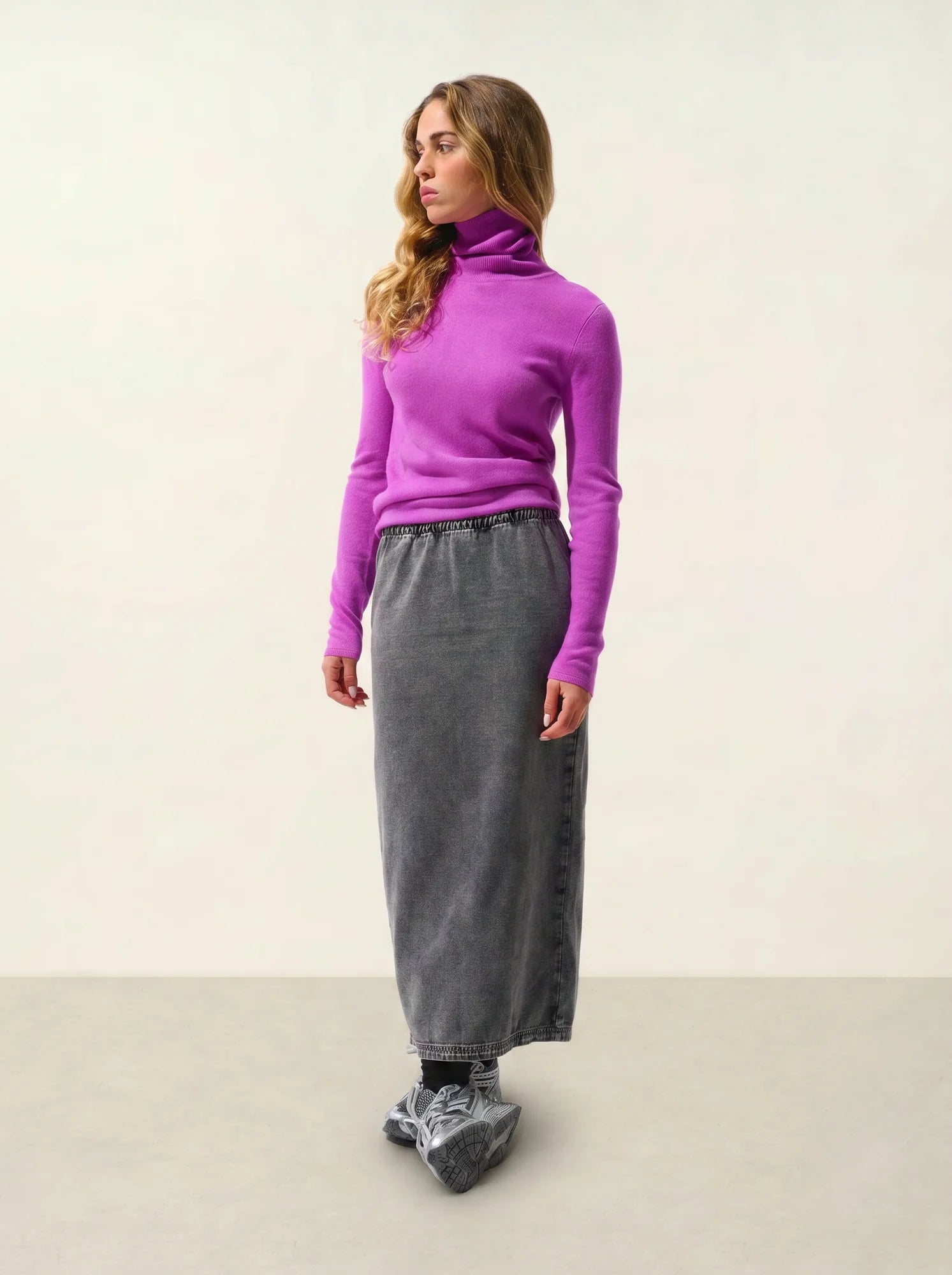 BISE Pullover Rollkragen Violett
