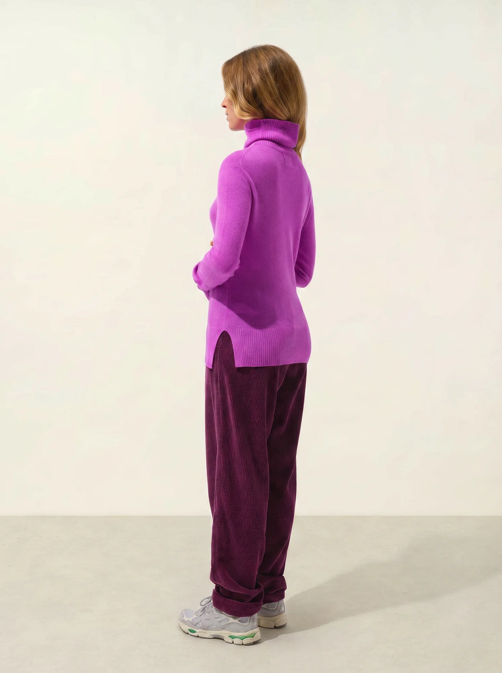 FORNET pull col roulé violet