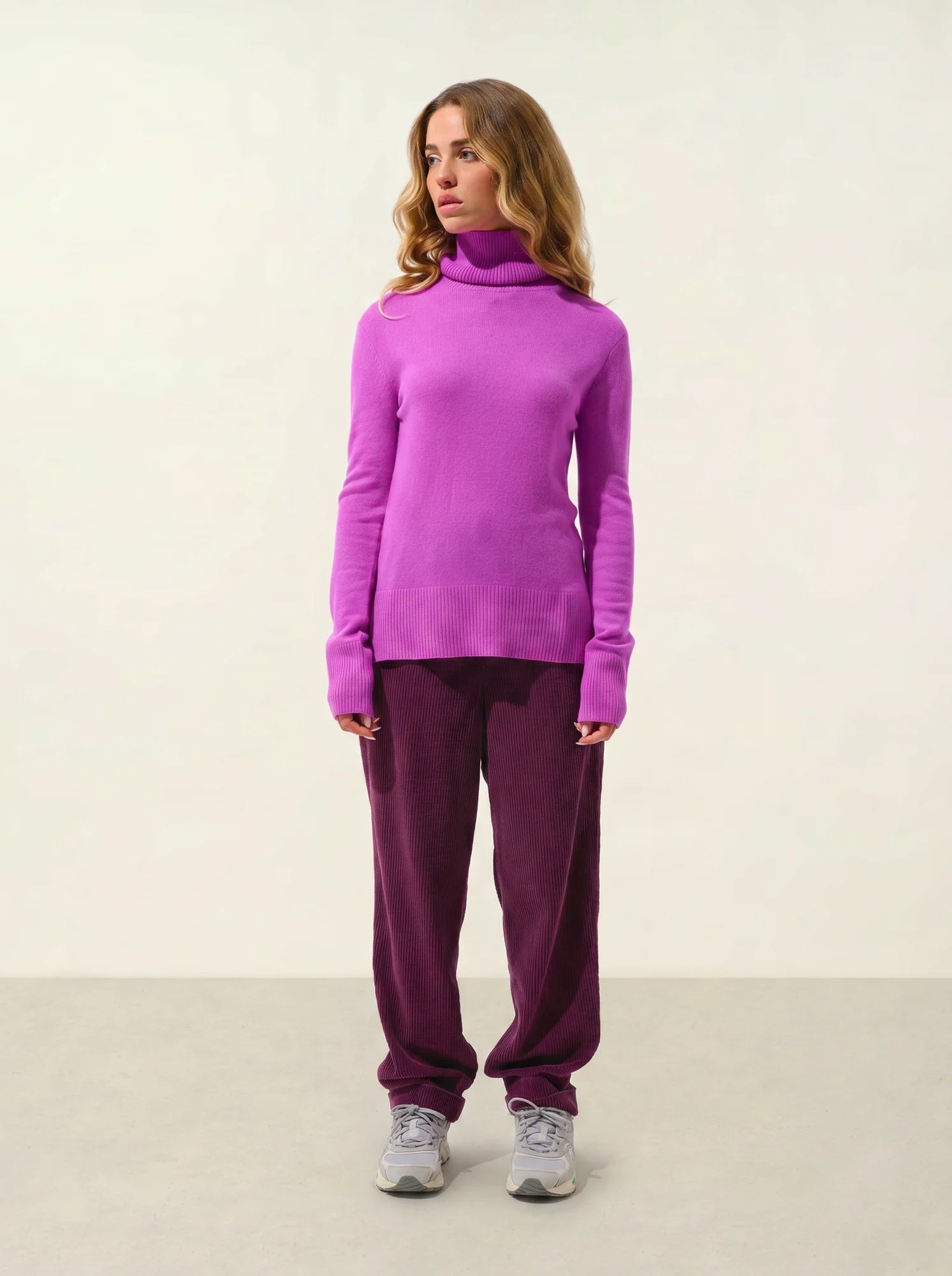 FORNET pull col roulé violet