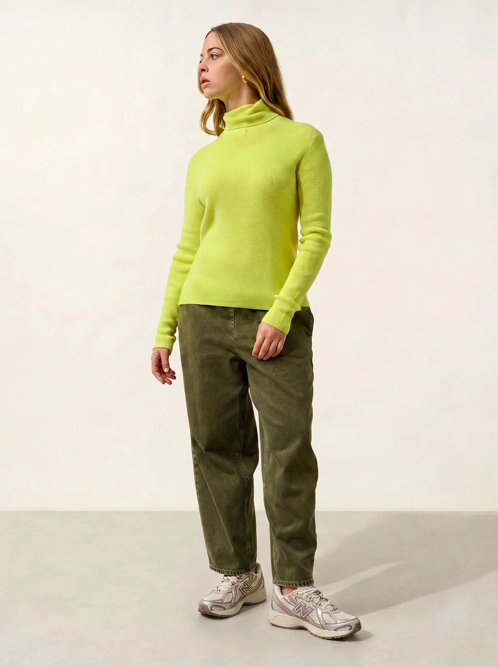 SUZIE pullover rollkragen gelb neon