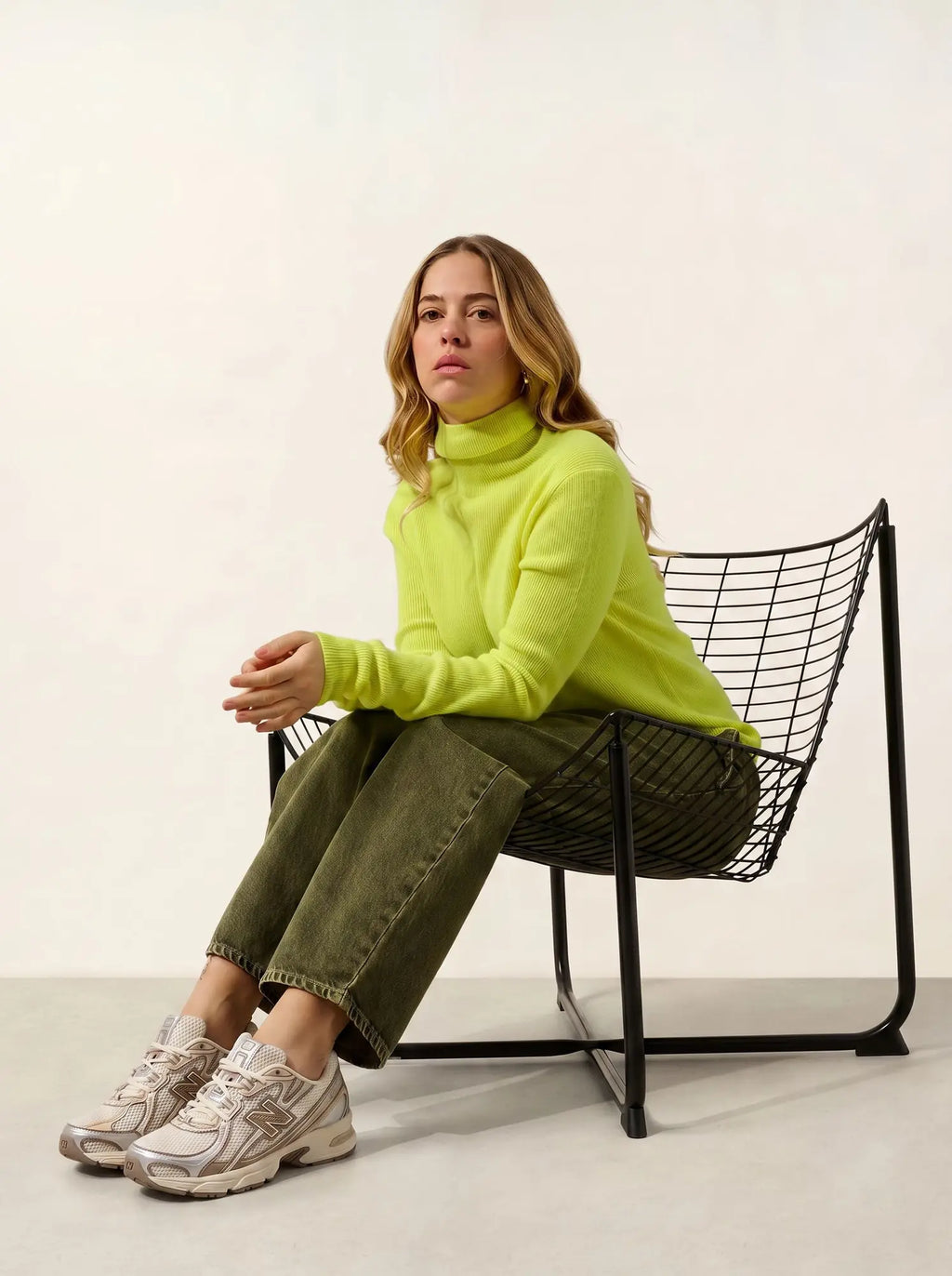 SUZIE pullover rollkragen gelb neon