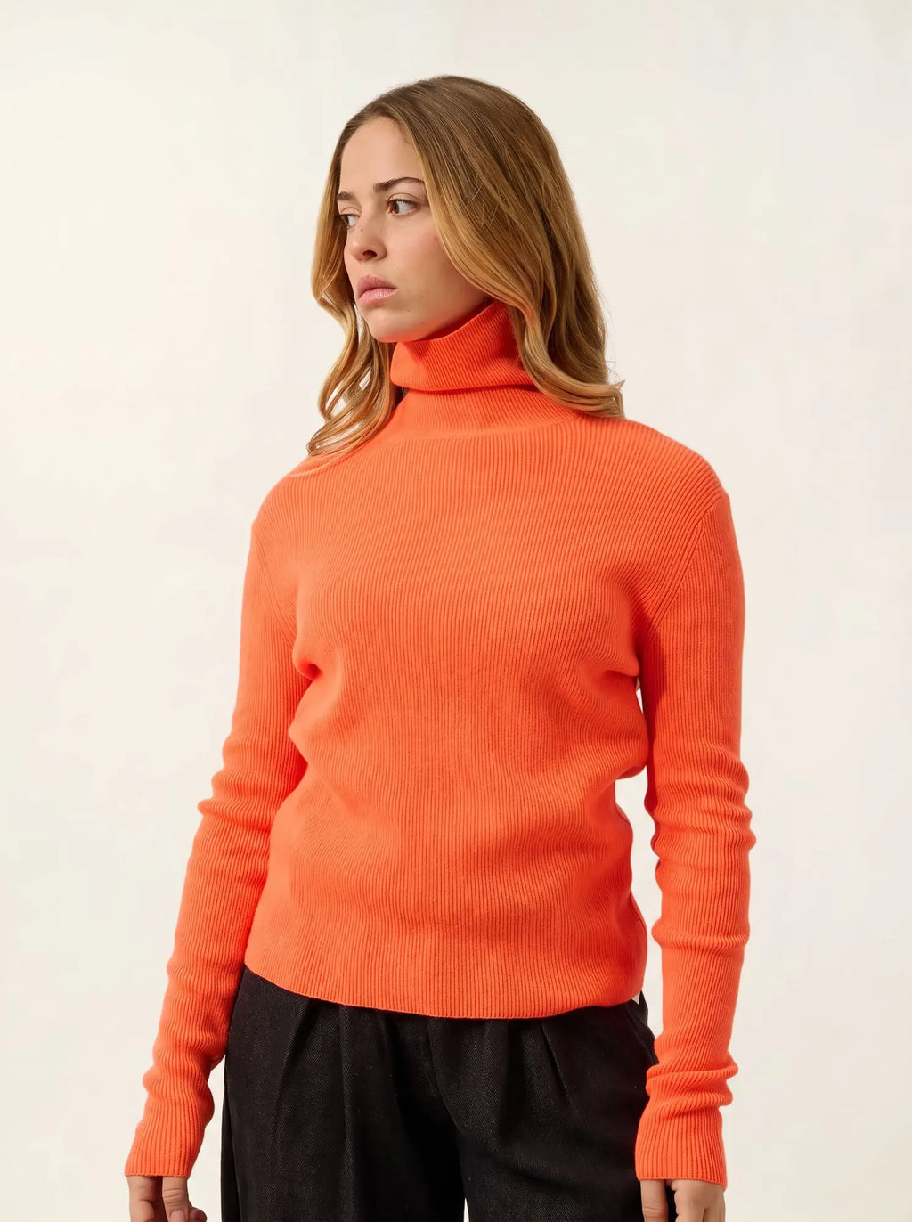 SUZIE pullover rollkragen orange neon