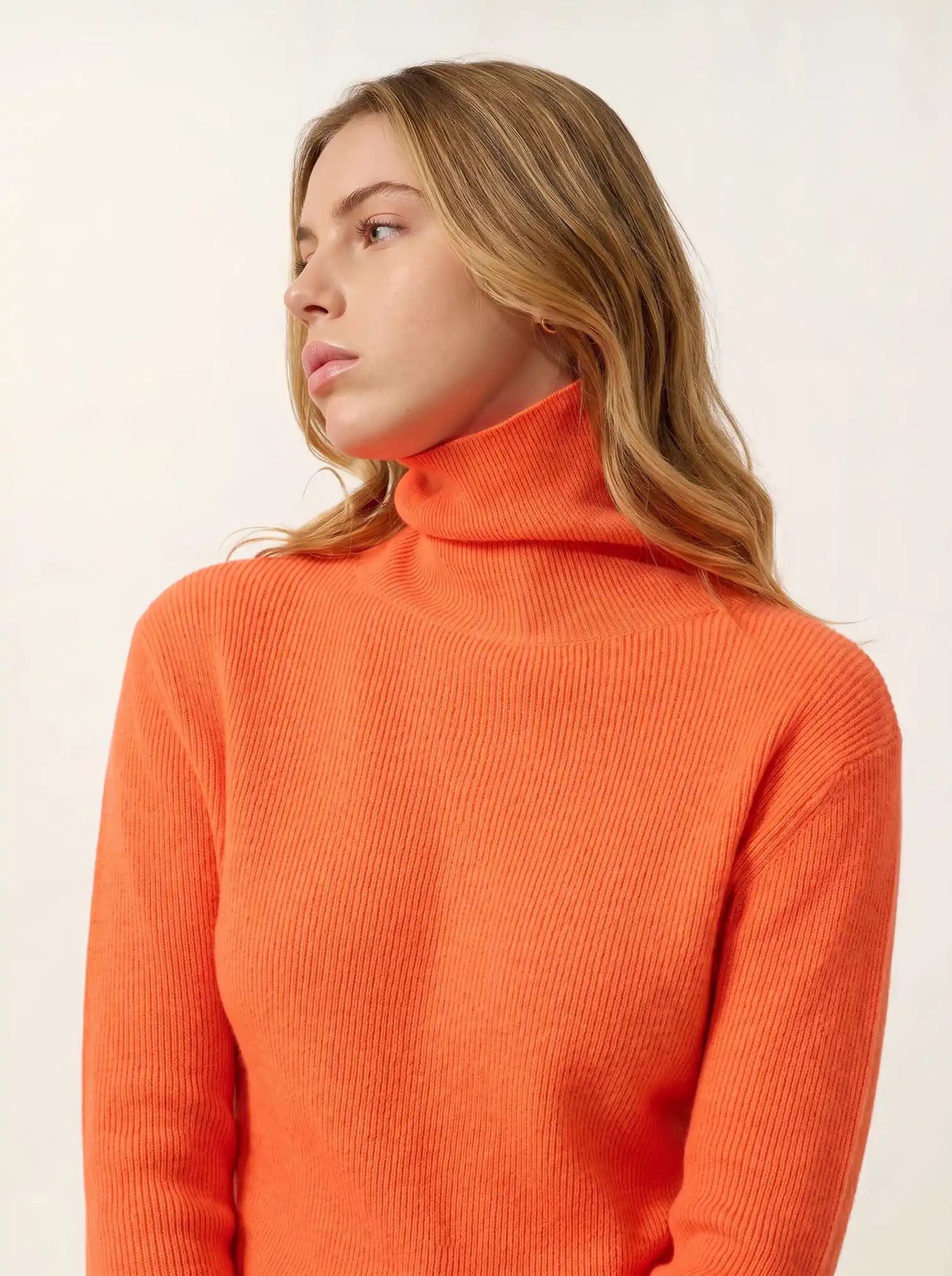 SUZIE pullover rollkragen orange neon