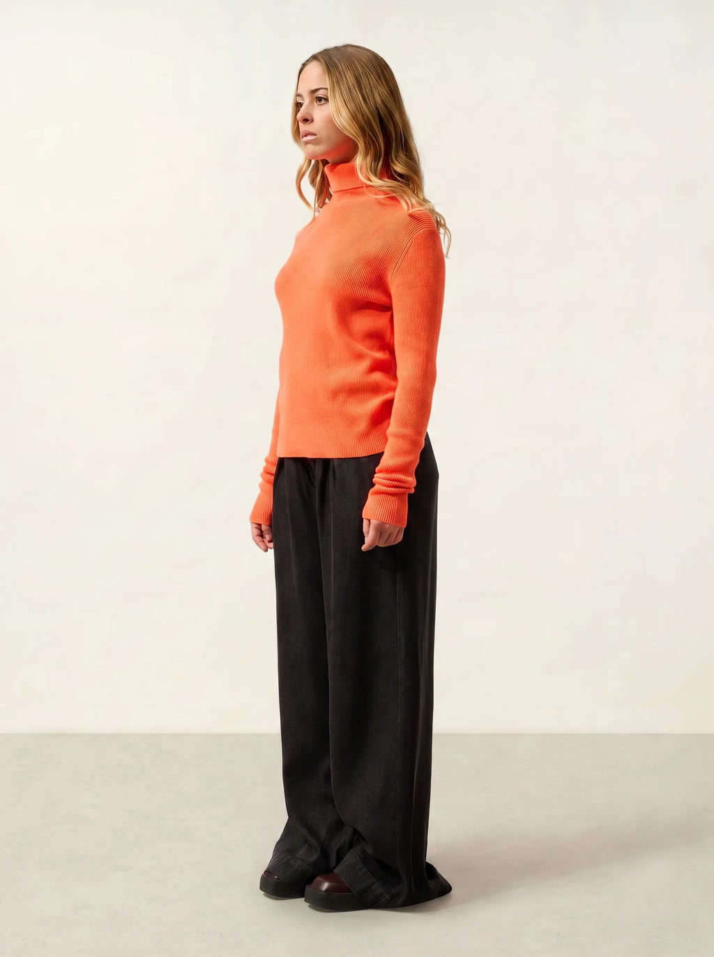 SUZIE pullover rollkragen orange neon