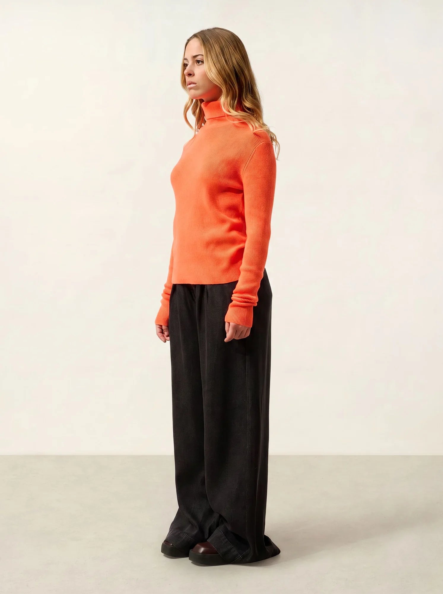 SUZIE pullover rollkragen orange neon