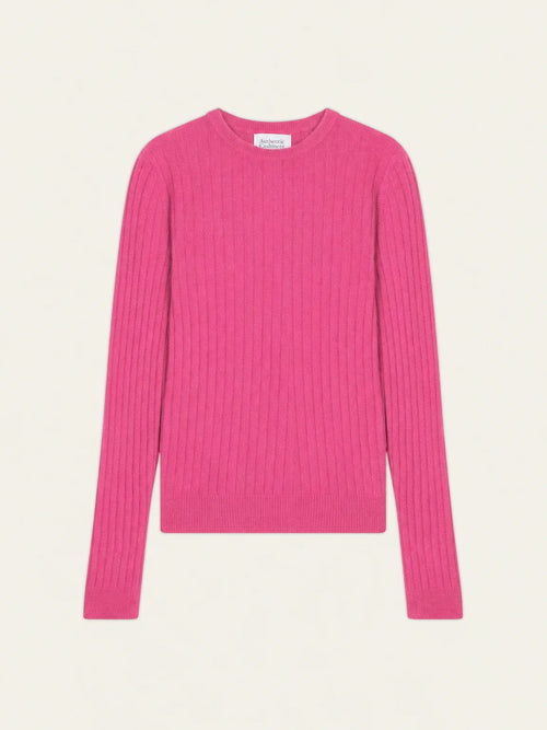 BELLA sweater crew neck flamingo pink