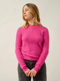 BELLA Pullover Rundhalsausschnitt Flamingorosa