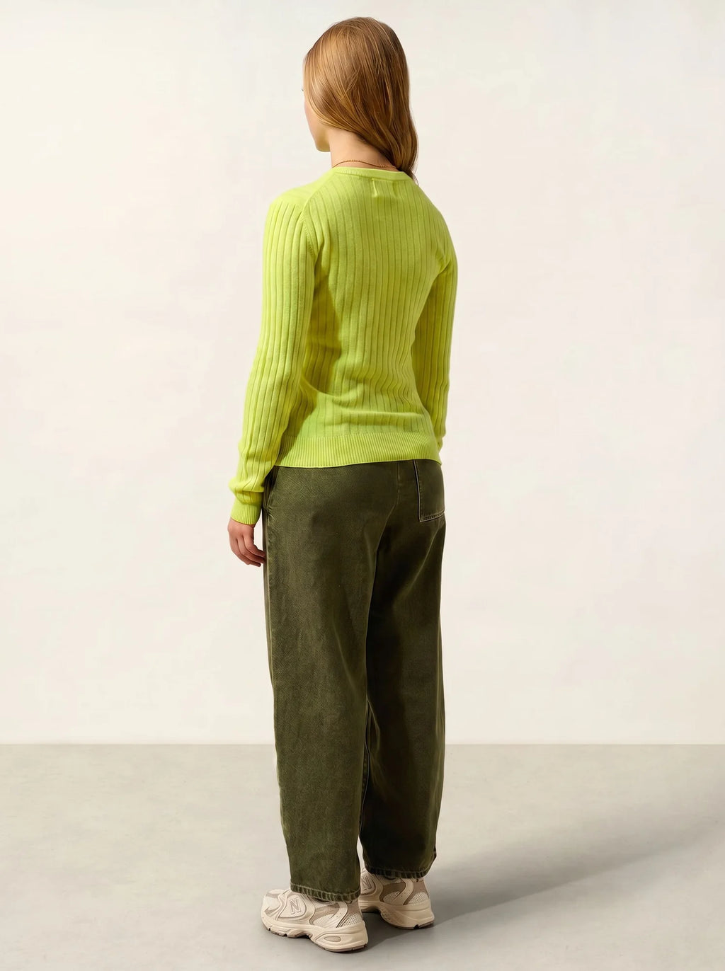 BELLA pullover rundhalsausschnitt gelb neon