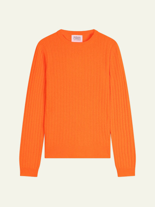 BELLA sweater crew neck neon orange