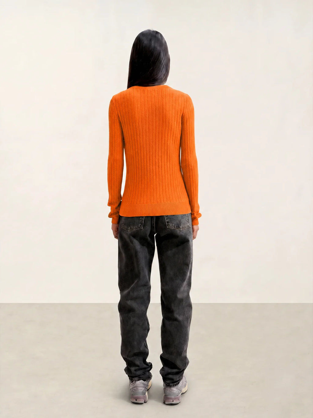 BELLA pullover rundhalsausschnitt orange neon