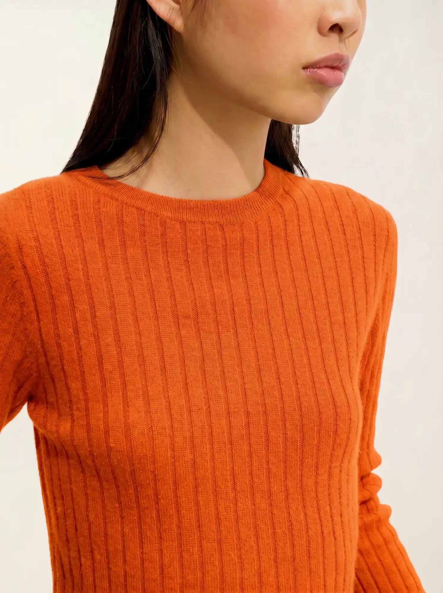 BELLA pullover rundhalsausschnitt orange neon