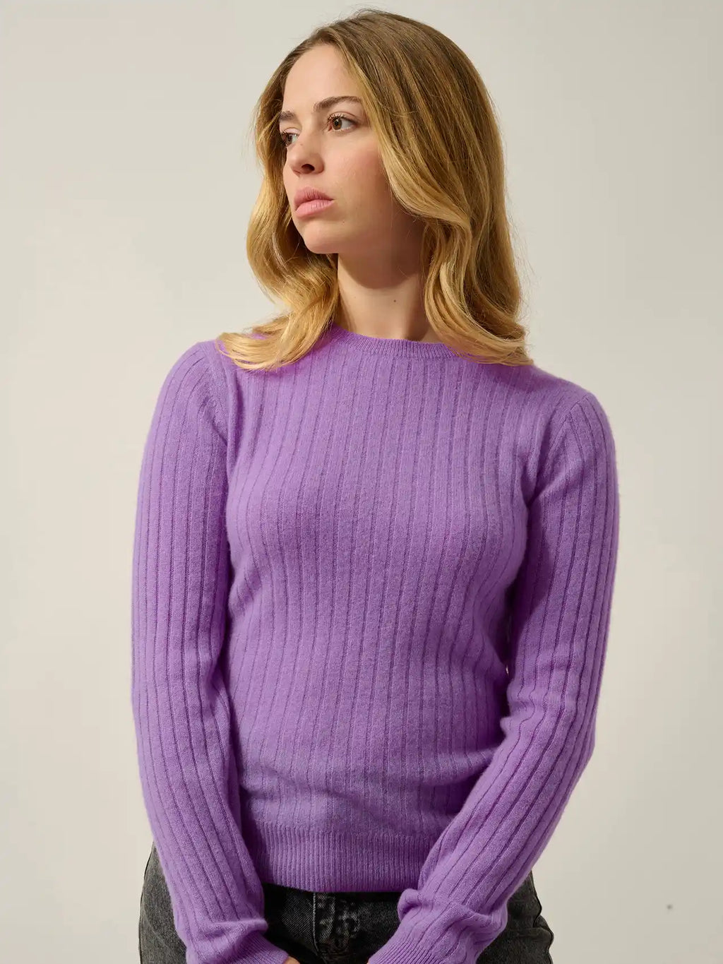 BELLA pullover rundhalsausschnitt parme
