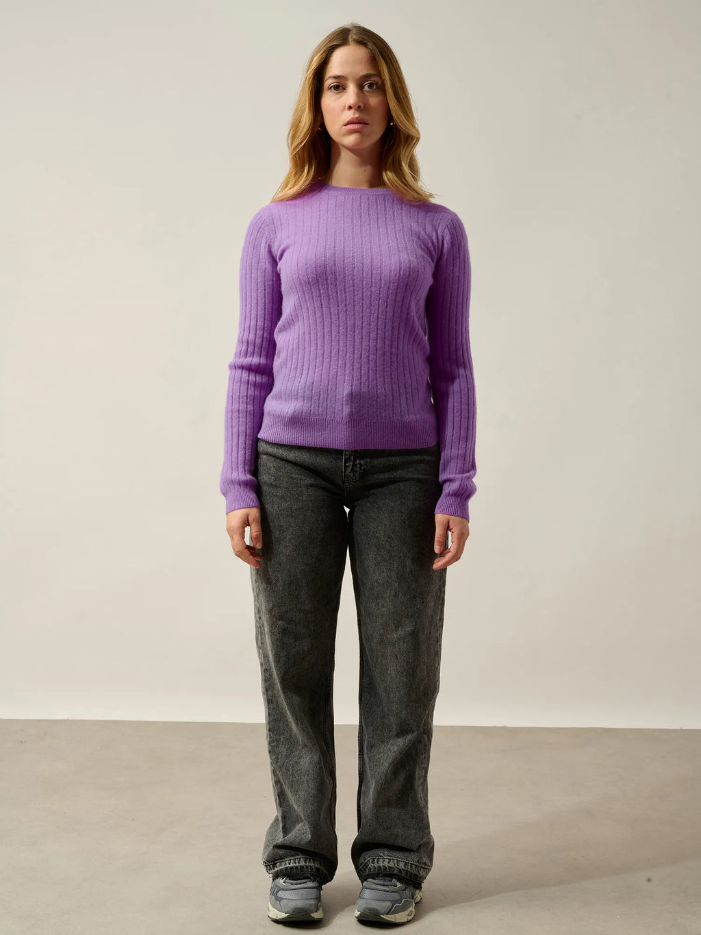 BELLA pullover rundhalsausschnitt parme