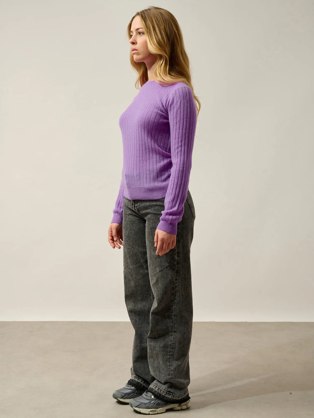 BELLA pullover rundhalsausschnitt parme