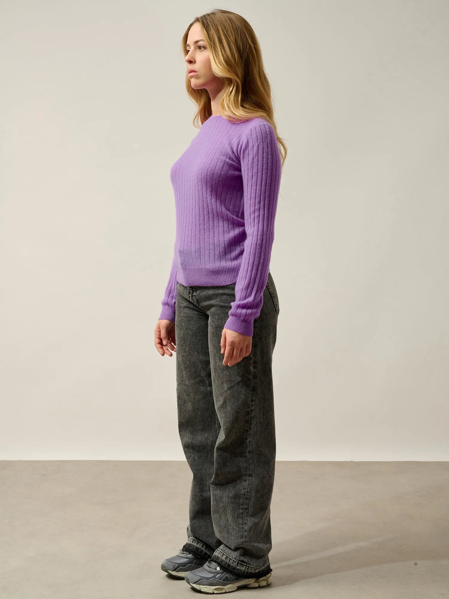 BELLA pullover rundhalsausschnitt parme