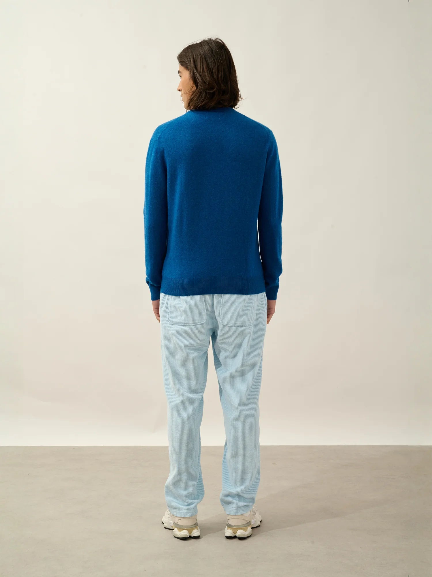 AGEL pullover v-ausschnitt blau meliert
