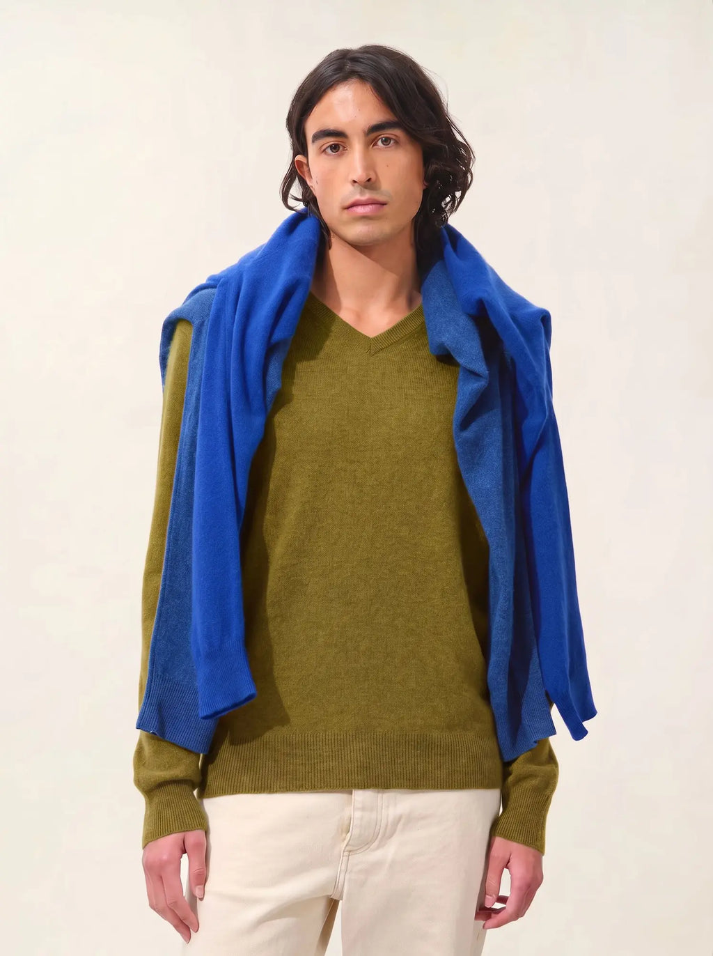 AGEL Pullover V-Ausschnitt Bronze
