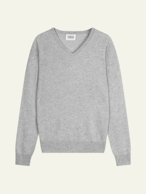 AGEL pullover v-ausschnitt hellgrau meliert