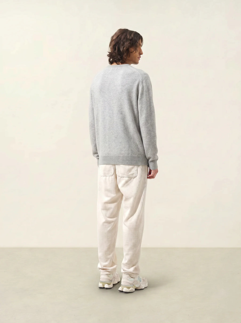 AGEL pullover v-ausschnitt perlgrau meliert