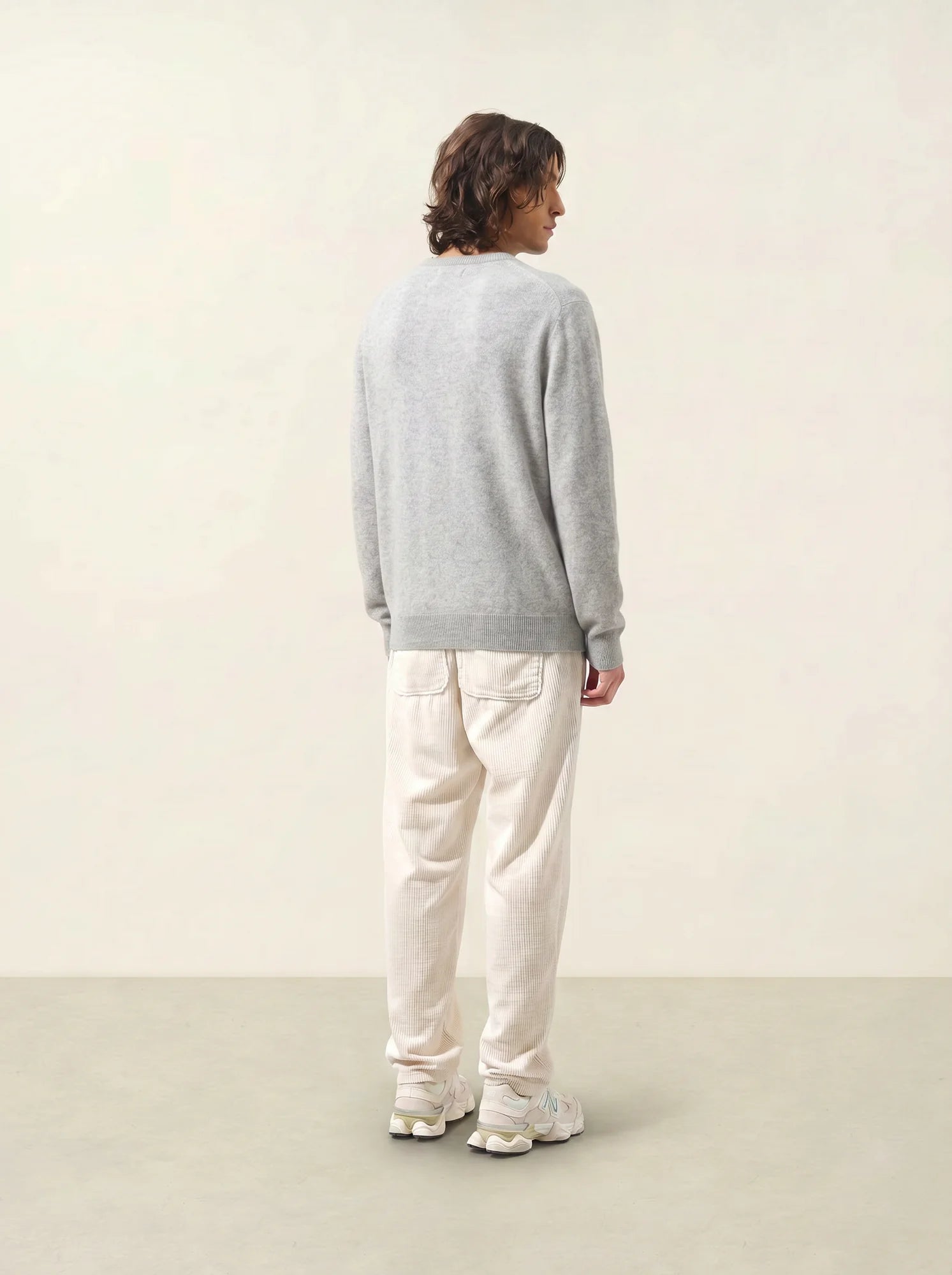 AGEL pullover v-ausschnitt perlgrau meliert