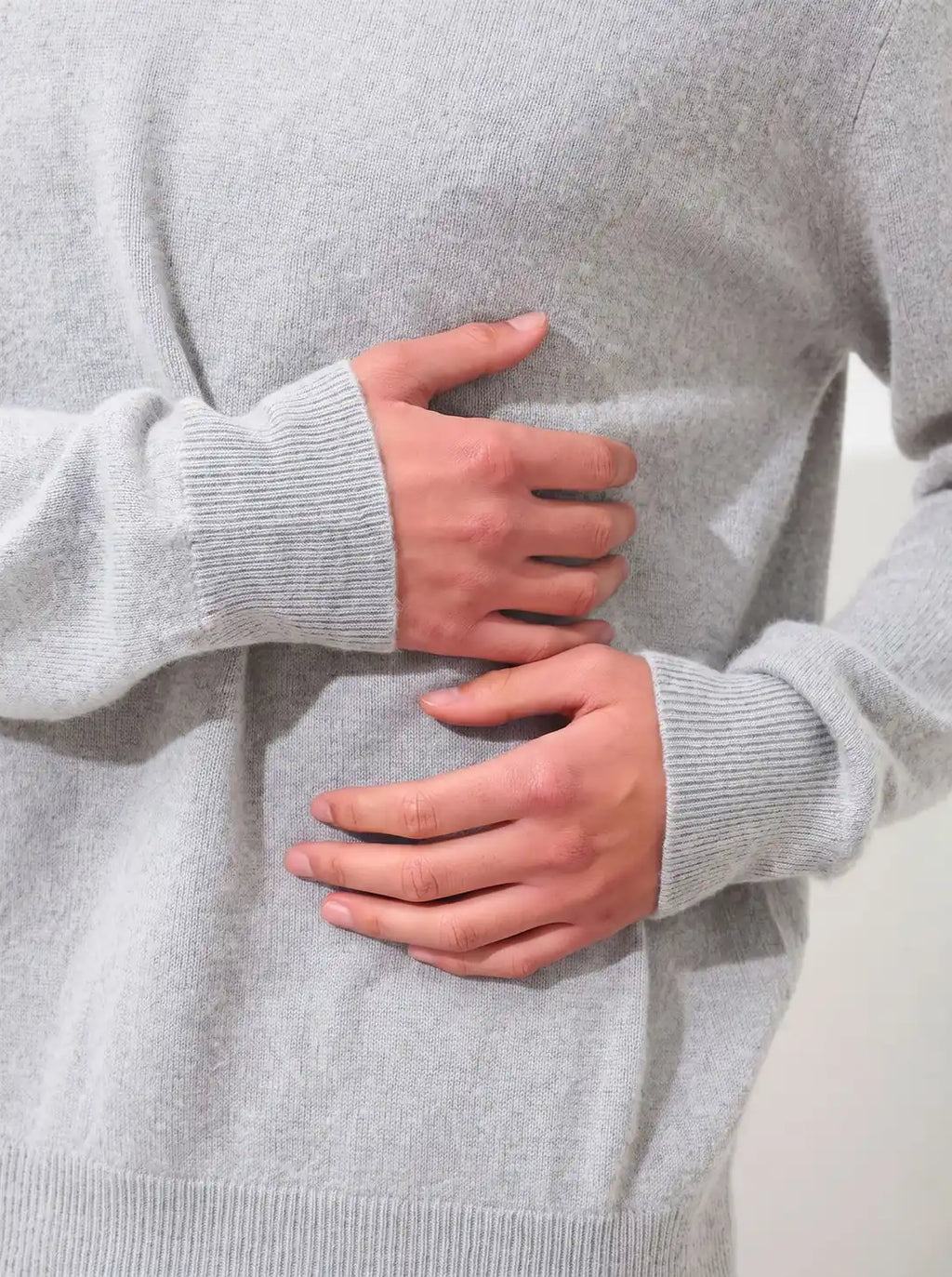 AGEL pullover v-ausschnitt perlgrau meliert