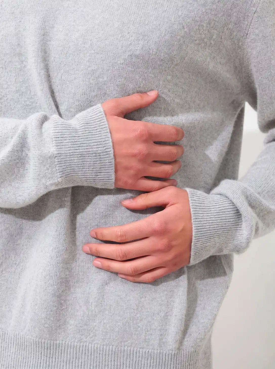 AGEL pullover v-ausschnitt perlgrau meliert