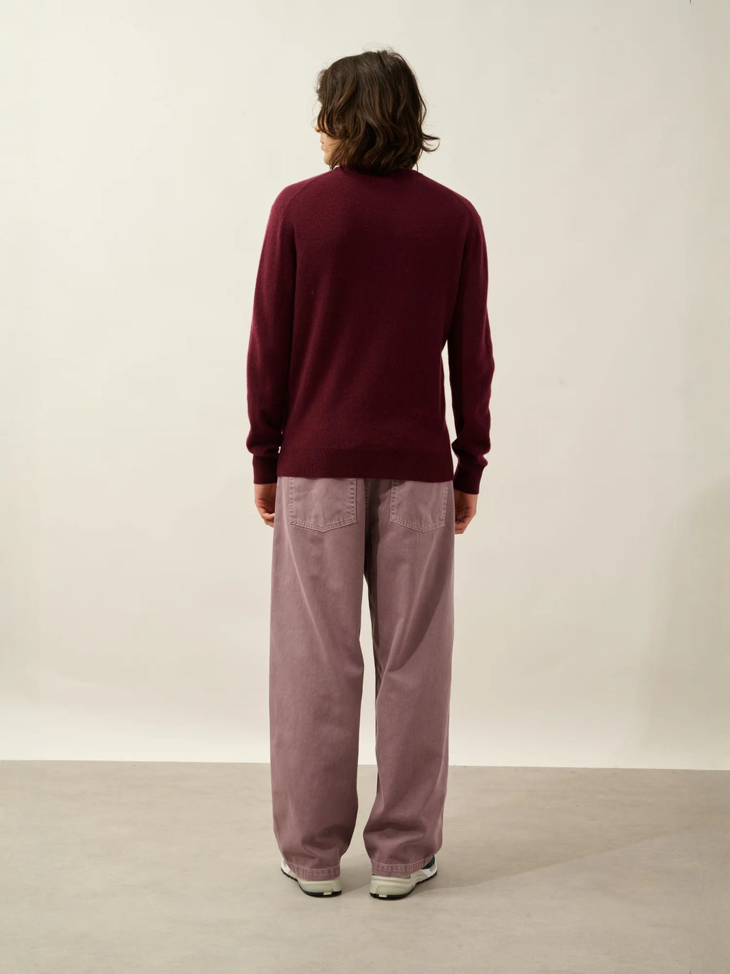 AGEL pullover v-ausschnitt brombeere