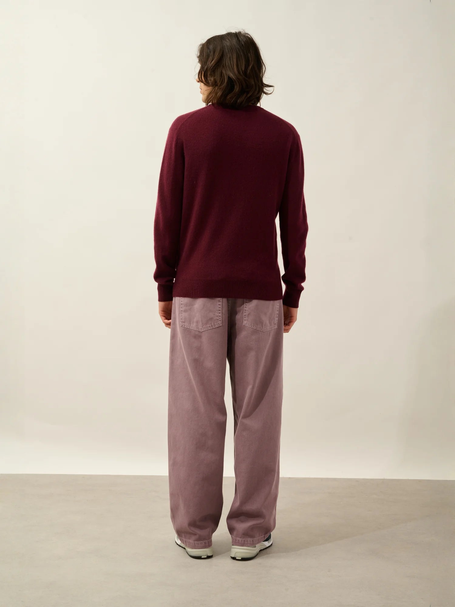 AGEL pullover v-ausschnitt brombeere