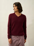 VICTOR sweater v-neck 4 ply blackberry