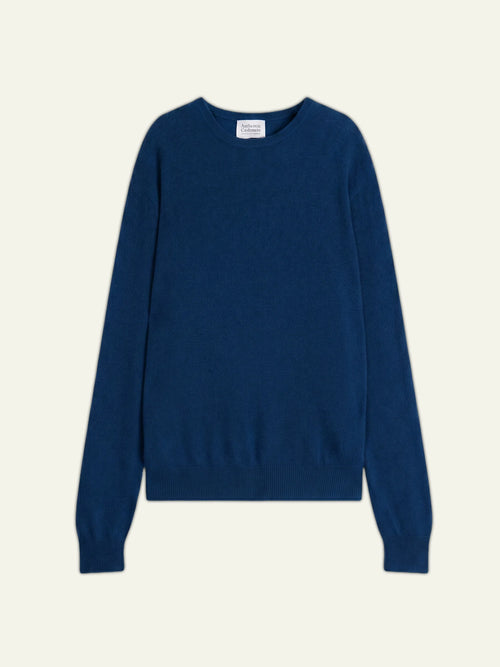AIGLIÈRE pull col rond bleu chiné