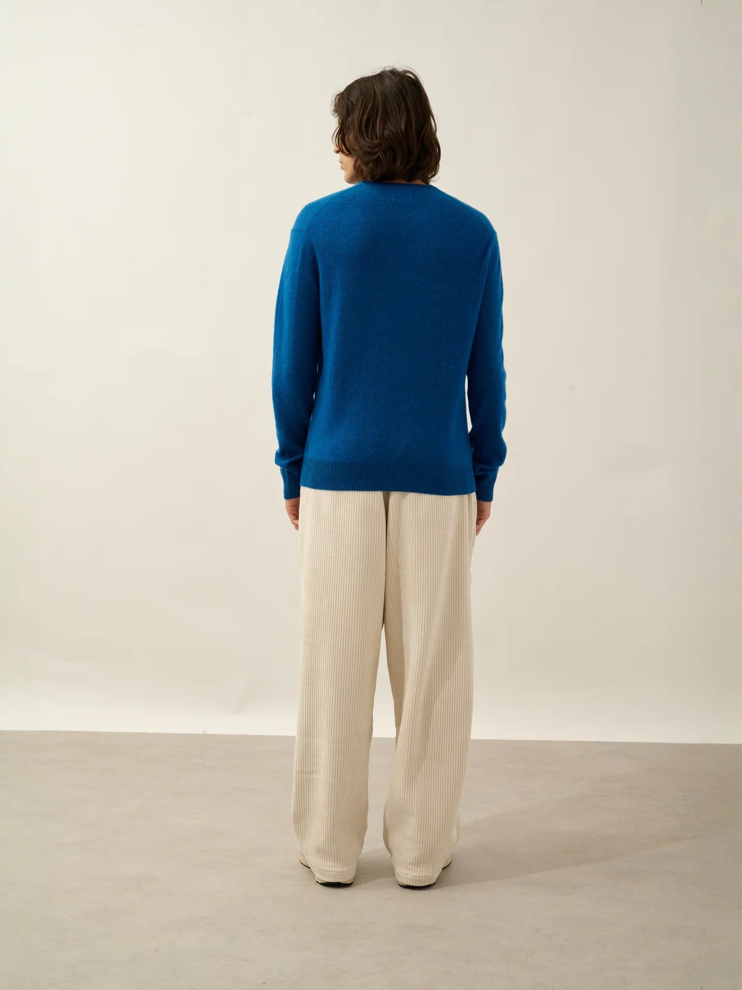 AIGLIÈRE pullover rundhalsausschnitt blau meliert